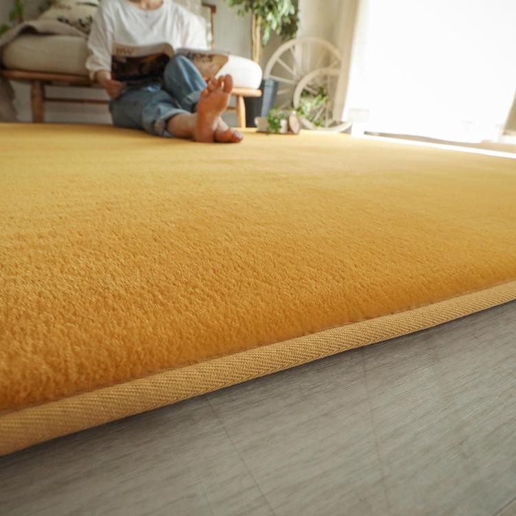 ソフル 190x240cm カジュアルマスタード ラグ マット リビングラグ すべり止め加工 洗える 撥水 低反発ウレタン オールシーズン ホットカーペット 床暖房 高級感 |  | 02