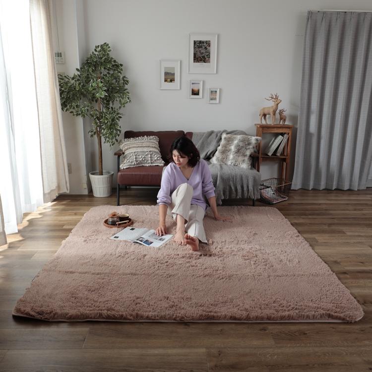 80x190cm シフォン BE ミルクティ 洗える すべり止め オールシーズン ウレタン 抗菌防臭効果 おしゃれ シンプル レトロ モダン ホットカーペット 床暖房対応 |  | 02