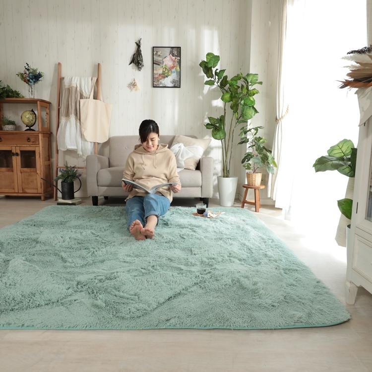 190x190cm シフォン LGN ミントグリーン 洗える すべり止め オールシーズン ウレタン 抗菌防臭効果 おしゃれ レトロ モダン ホットカーペット 床暖房対応 |  | 01