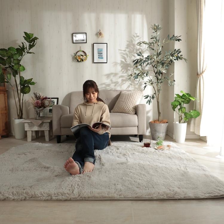 130x190cm シフォン LGY ライトグレー 洗える すべり止め オールシーズン ウレタン 抗菌防臭効果 おしゃれ シンプル レトロ モダン ホットカーペット 床暖房対応 |  | 01