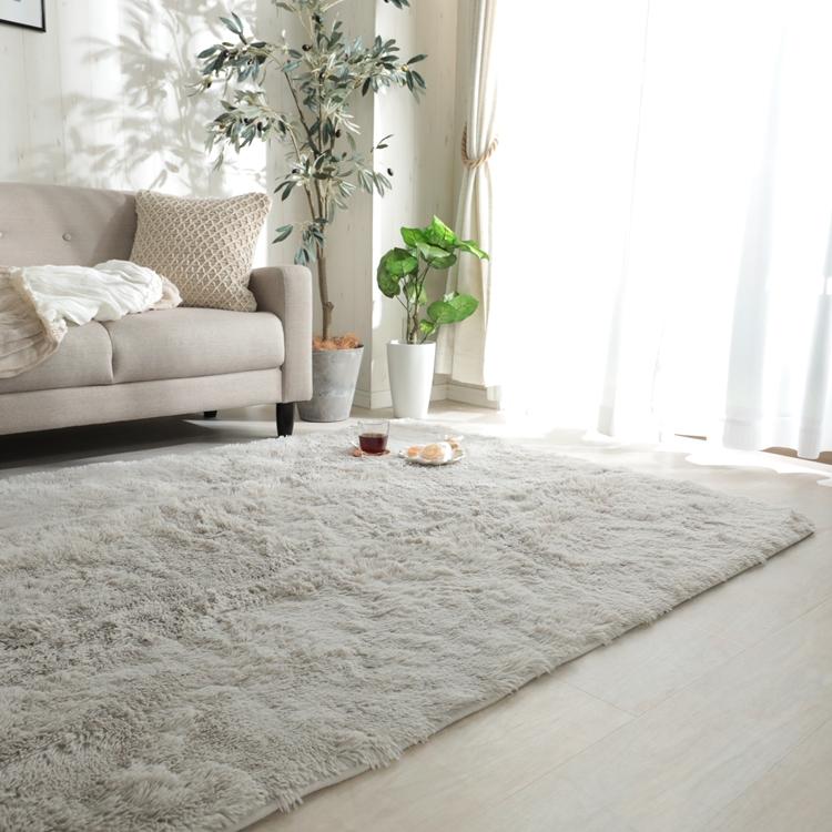 190x240cm シフォン LGY ライトグレー 洗える すべり止め オールシーズン ウレタン 抗菌防臭効果 おしゃれ シンプル レトロ モダン ホットカーペット 床暖房対応 |  | 01