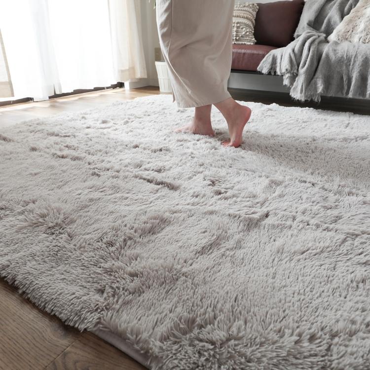 190x240cm シフォン LGY ライトグレー 洗える すべり止め オールシーズン ウレタン 抗菌防臭効果 おしゃれ シンプル レトロ モダン ホットカーペット 床暖房対応 |  | 02