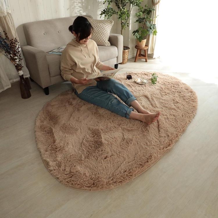 130x190cm シフォン (異形) BE ミルクティ 洗える すべり止め オールシーズン ウレタン 抗菌防臭効果 おしゃれ レトロ モダン ホットカーペット 床暖房対応 |  | 02