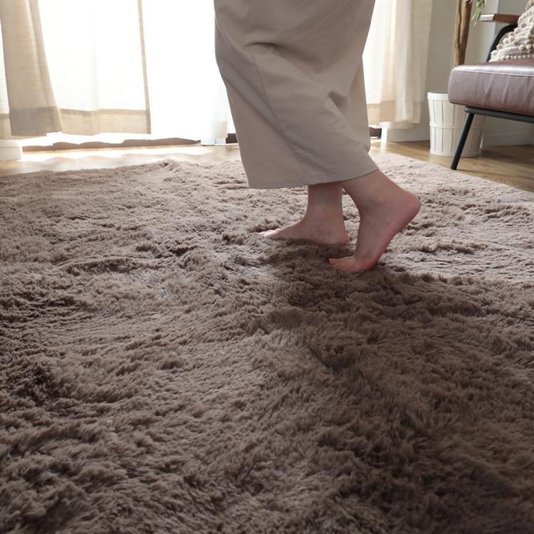 130x190cm シフォン (異形) GBE グレージュ 洗える すべり止め オールシーズン ウレタン 抗菌防臭効果 おしゃれ レトロ モダン ホットカーペット 床暖房対応 |  | 02
