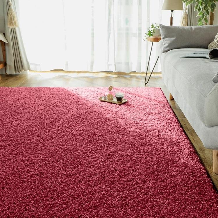 190x190cm ジェム ルビー ラグ マット リビングラグ 防炎 防ダニ 抗菌 防臭 洗える オールシーズン おしゃれ ホットカーペット 床暖房 高級感 | 