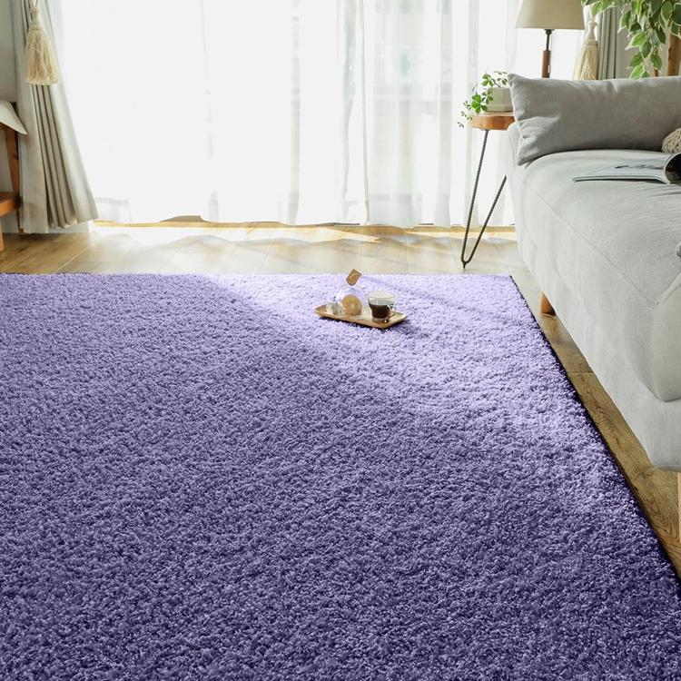 190x240cm ジェム アメジスト ラグ マット リビングラグ 防炎 防ダニ 抗菌 防臭 洗える オールシーズン おしゃれ ホットカーペット 床暖房 高級感 | 