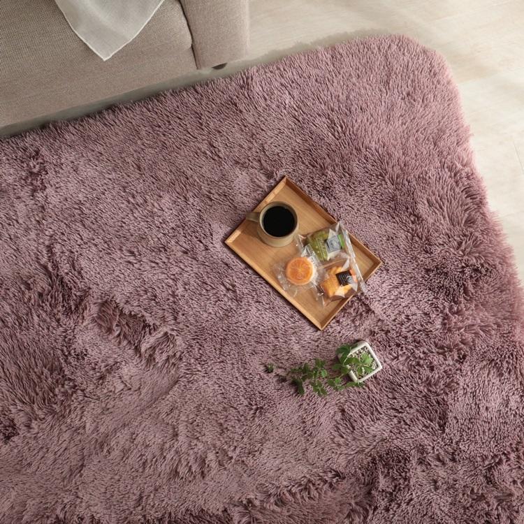 130x190cm シフォン PU オールドローズ 洗える すべり止め オールシーズン ウレタン 抗菌防臭効果 おしゃれ レトロ モダン ホットカーペット 床暖房対応 | 