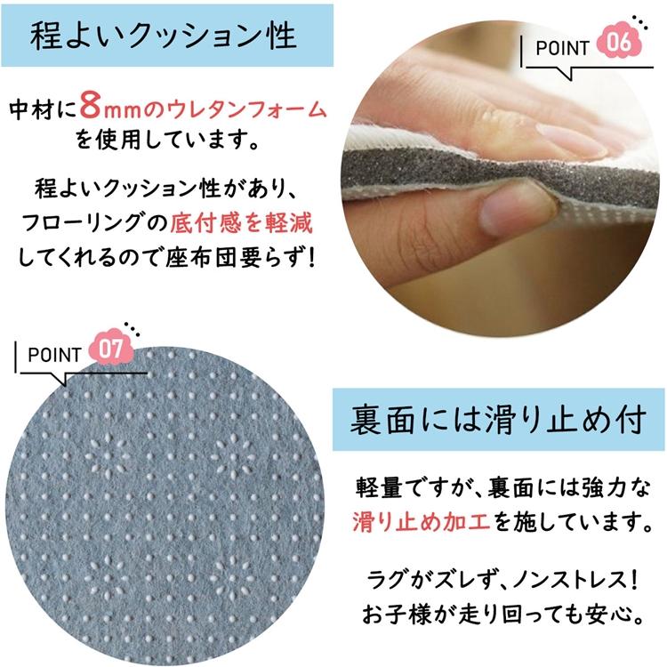 130x190cm シフォン PU オールドローズ 洗える すべり止め オールシーズン ウレタン 抗菌防臭効果 おしゃれ レトロ モダン ホットカーペット 床暖房対応 |  | 06