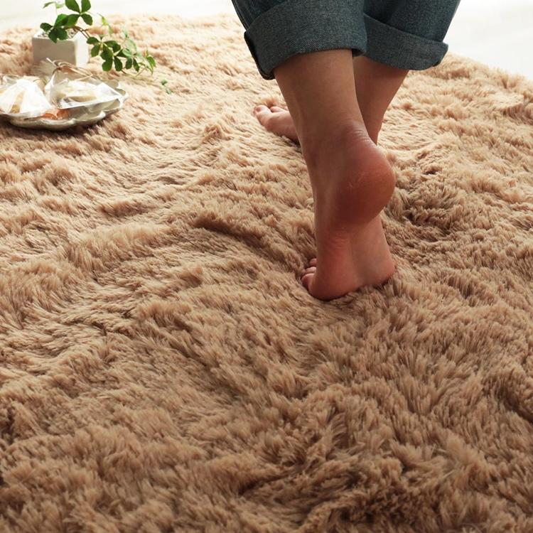 90x130cm シフォン (楕円形) BE ミルクティ 洗える すべり止め オールシーズン ウレタン 抗菌防臭効果 おしゃれ レトロ モダン ホットカーペット 床暖房対応 |  | 01