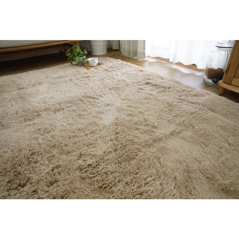 240x340cm ロングシャギーウレタンラグ BE |  | 04