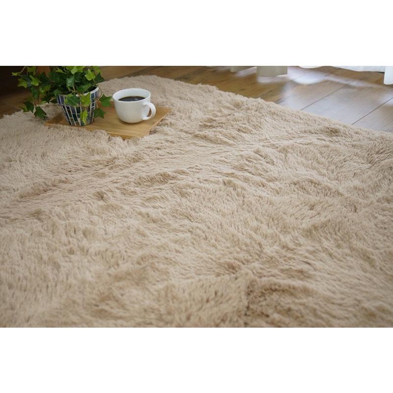 240x340cm ロングシャギーウレタンラグ BE |  | 06