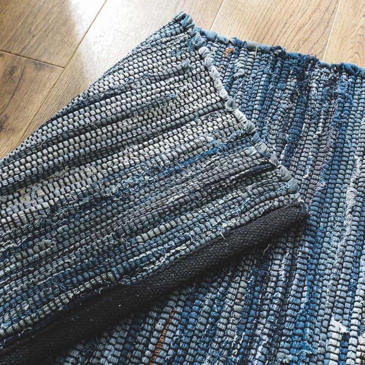 ユーズドデニム メーア 50x80cm BL ラグ マット 玄関マット エントランス 防ダニ すべり止め 抗菌消臭 オールシーズン おしゃれ モダン 床暖 ホットカーペット |  | 02