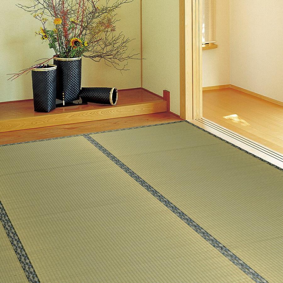 い草 上敷 撥水加工付き 畳上敷き 畳 茣蓙 い草マット センターラグ  マット 江戸間6畳 約261×352cm 白馬 はっ水 汚れ 拭けるカーペット 防カビ 敬老の日 | 
