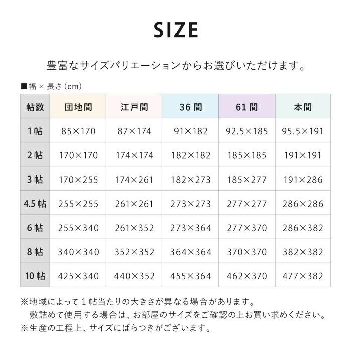 い草風 カーペット 洗える 江戸間 2帖 2畳 PP ラグ ビニール風 上敷き ござ 畳の保護 萩原 グリーン ブルー グレー ピンク おしゃれ レトロ 和モダン 和風 和室 | ブランド登録なし | 15