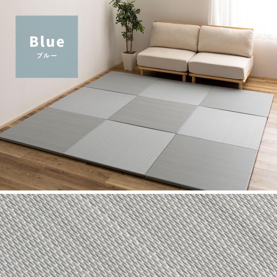 置き畳 6枚入り 約82×82×2.5cm 半畳 縁なし 滑り止め付き い草風 拭ける ベージュ/ブルー/グリーン/グレー/ピンク フロア畳 ユニット畳 PP おしゃれ 和モダン | ブランド登録なし | 10