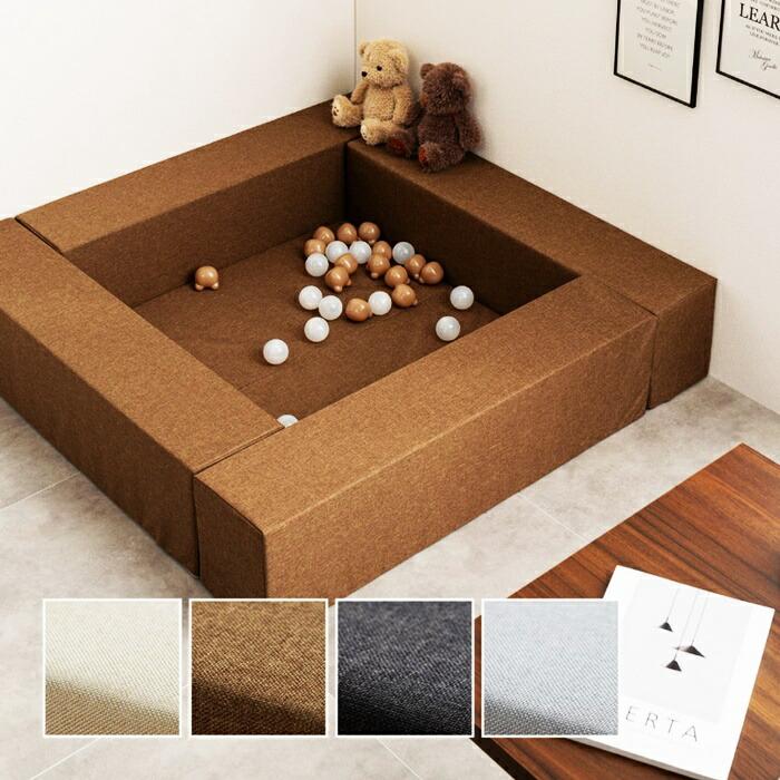 キッズコーナー ブロック4個＋マット1枚セット 5点セット キッズブロック キッズサークル キッズルーム キッズスペース はっ水 撥水 軽量 滑り止め 置くだけ お | ブランド登録なし | 01