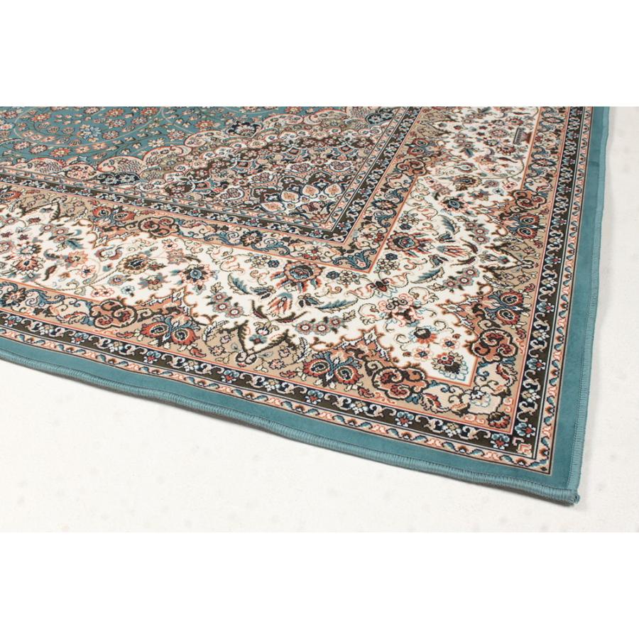 玄関マット 洗濯機OK 滑り止め 撥水加工付き 洗える オールシーズン 約60×90cm ターコイズ エレガント 室内 すべり止め 玄関 エントランス 絨毯 ラグ マット |  | 04