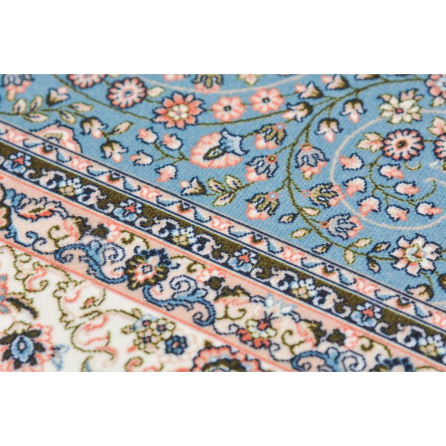 玄関マット 洗濯機OK 滑り止め 撥水加工付き 洗える オールシーズン 約70×120cm ターコイズ エレガント 室内 すべり止め 玄関 エントランス 絨毯 ラグ マット |  | 03