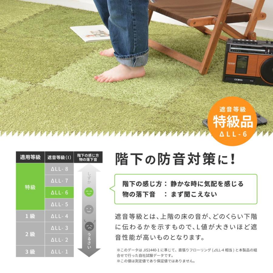 【9枚入】芝生風ジョイントマット 約60×60×0.8cm シーヴァ 防音対策 おしゃれ クッション性 プレイマット ラグ カーペット シンプル 敷き物 敷物 子供部屋 |  | 06