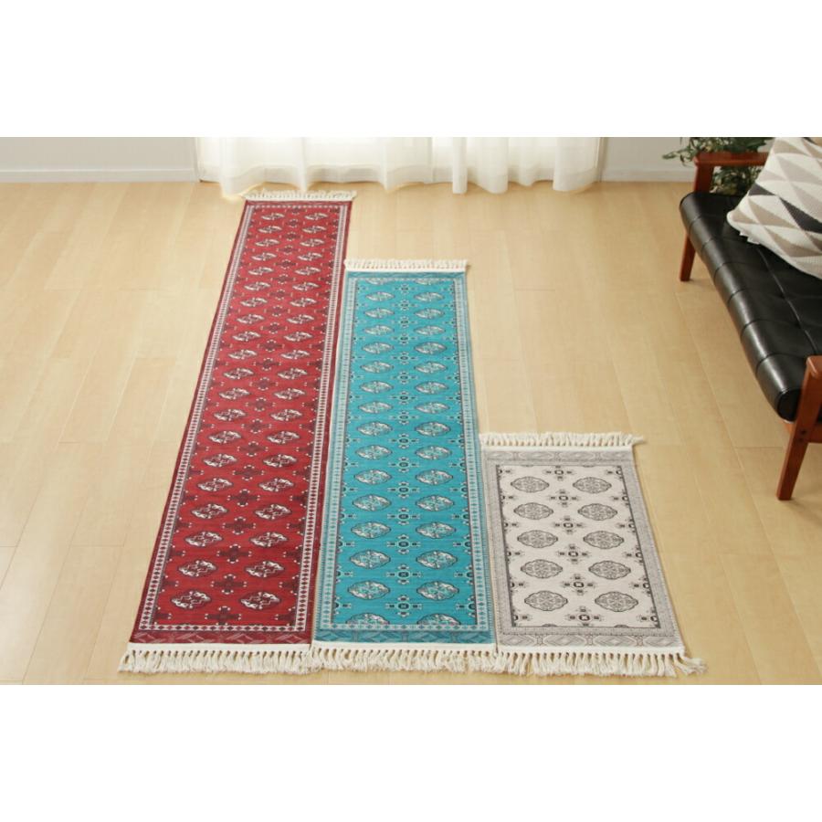 トルクメン風プリントマット 約45×180cm 洗える キッチンマット すべり止め付き 滑り止め付き ラグ カーペット シンプル 敷き物 敷物 シンプル |  | 10