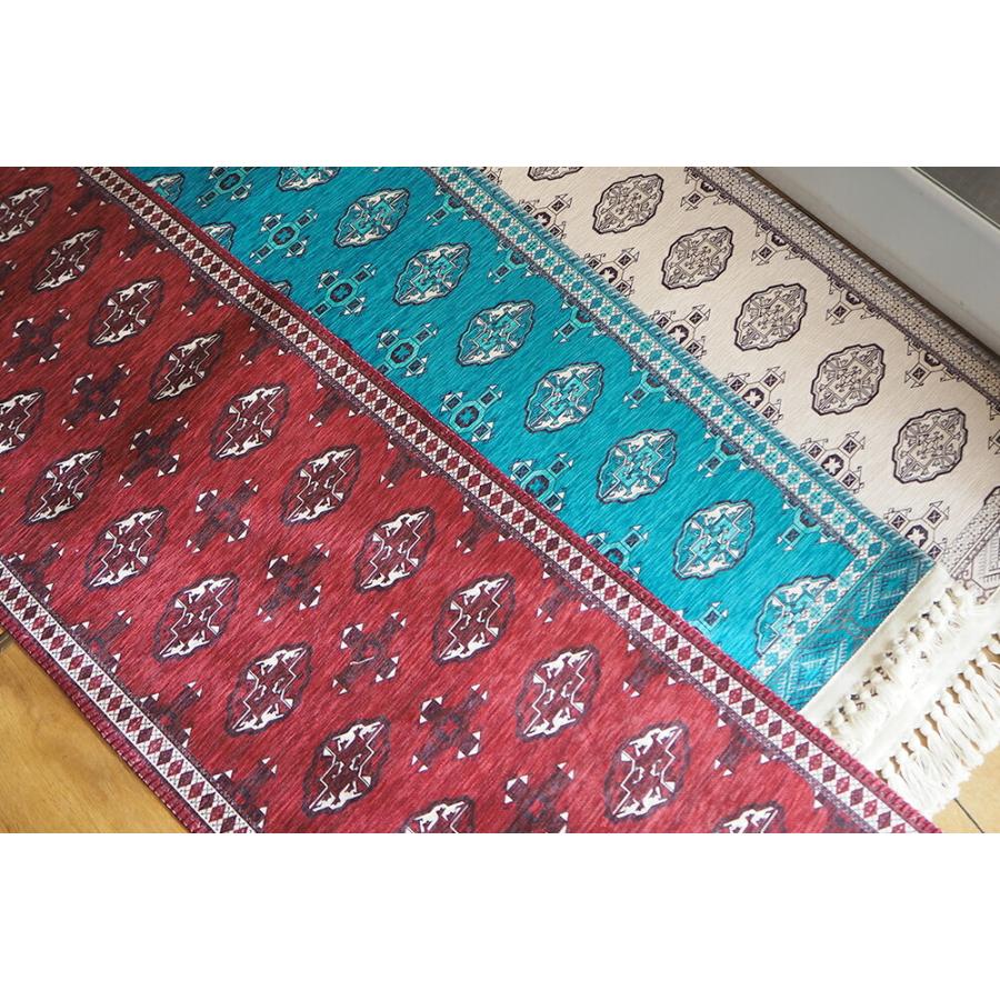 トルクメン風プリントマット 約45×180cm 洗える キッチンマット すべり止め付き 滑り止め付き ラグ カーペット シンプル 敷き物 敷物 シンプル |  | 09