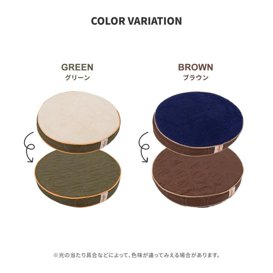 two sides ラウンドクッション 約50R×6cm 座布団 クッション リバーシブル アウトドア レジャー マクラ 枕 背当て シンプル おしゃれ |  | 07