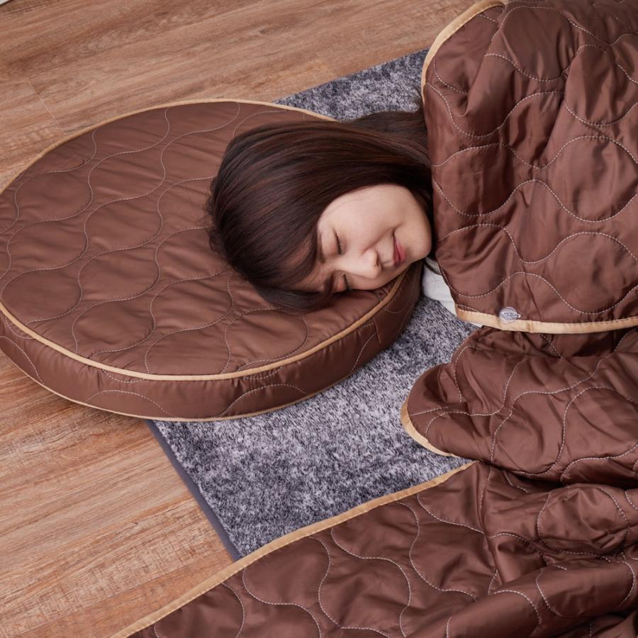 2枚組 two sides ラウンドクッション 約50R×6cm 座布団 クッション リバーシブル アウトドア レジャー マクラ 枕 背当て シンプル おしゃれ |  | 13