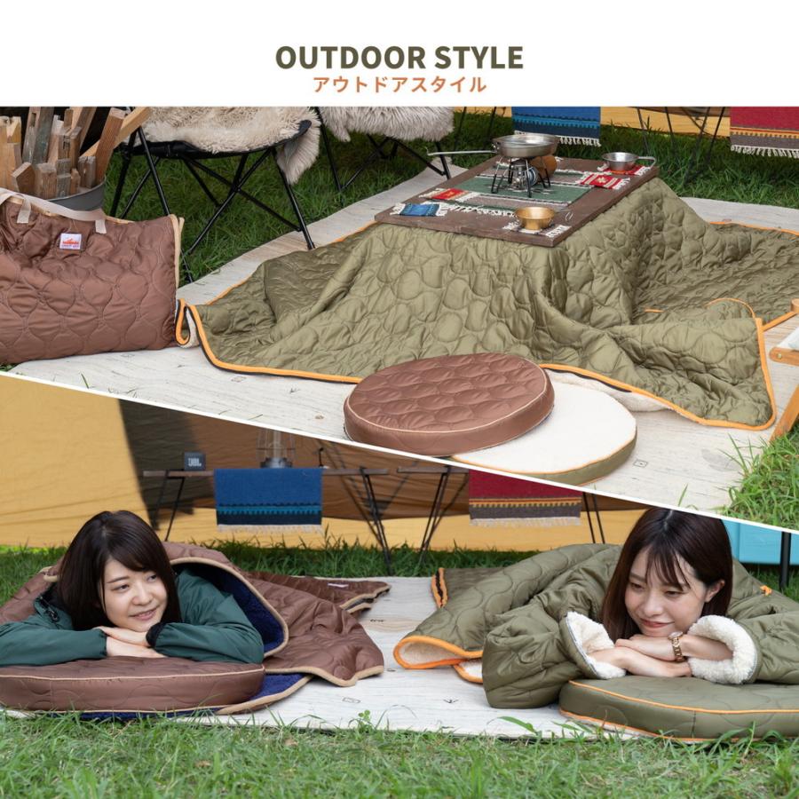 2枚組 two sides ラウンドクッション 約50R×6cm 座布団 クッション リバーシブル アウトドア レジャー マクラ 枕 背当て シンプル おしゃれ |  | 06