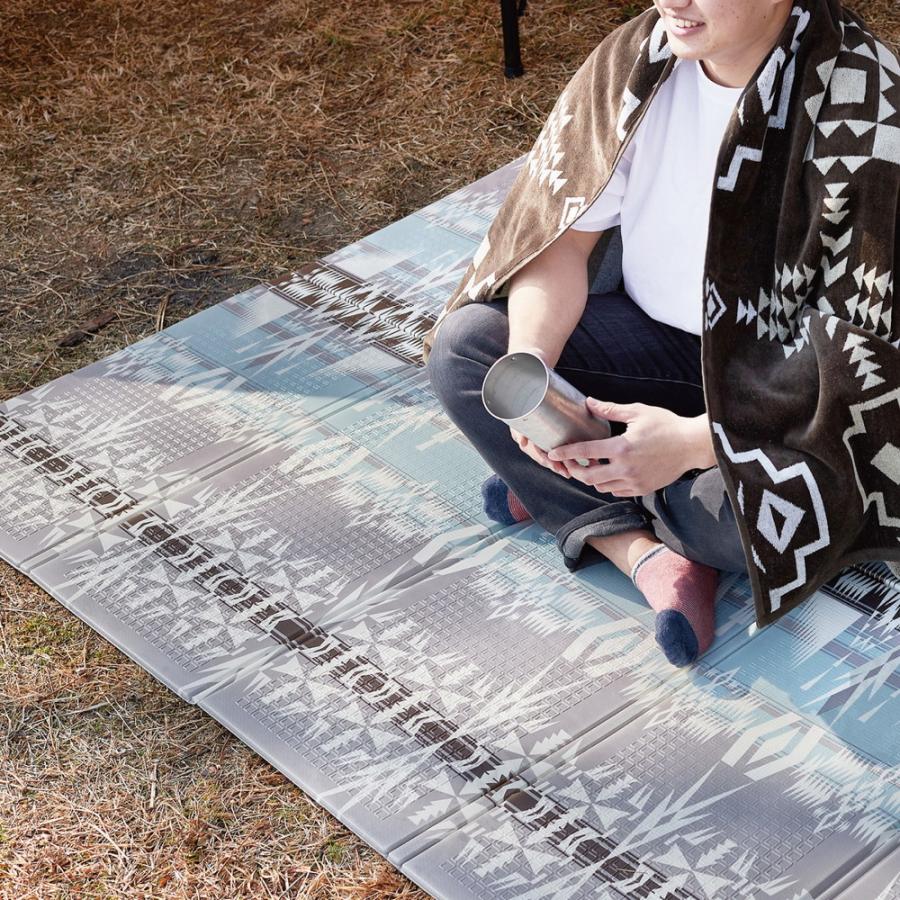 折りたたみ アウトドアマット エクスキリム 約118×176cm コンパクト収納 水拭きOK 洗える 撥水 両面 リビングマット ラグ マット  レジャーマット プレイマット |  | 01
