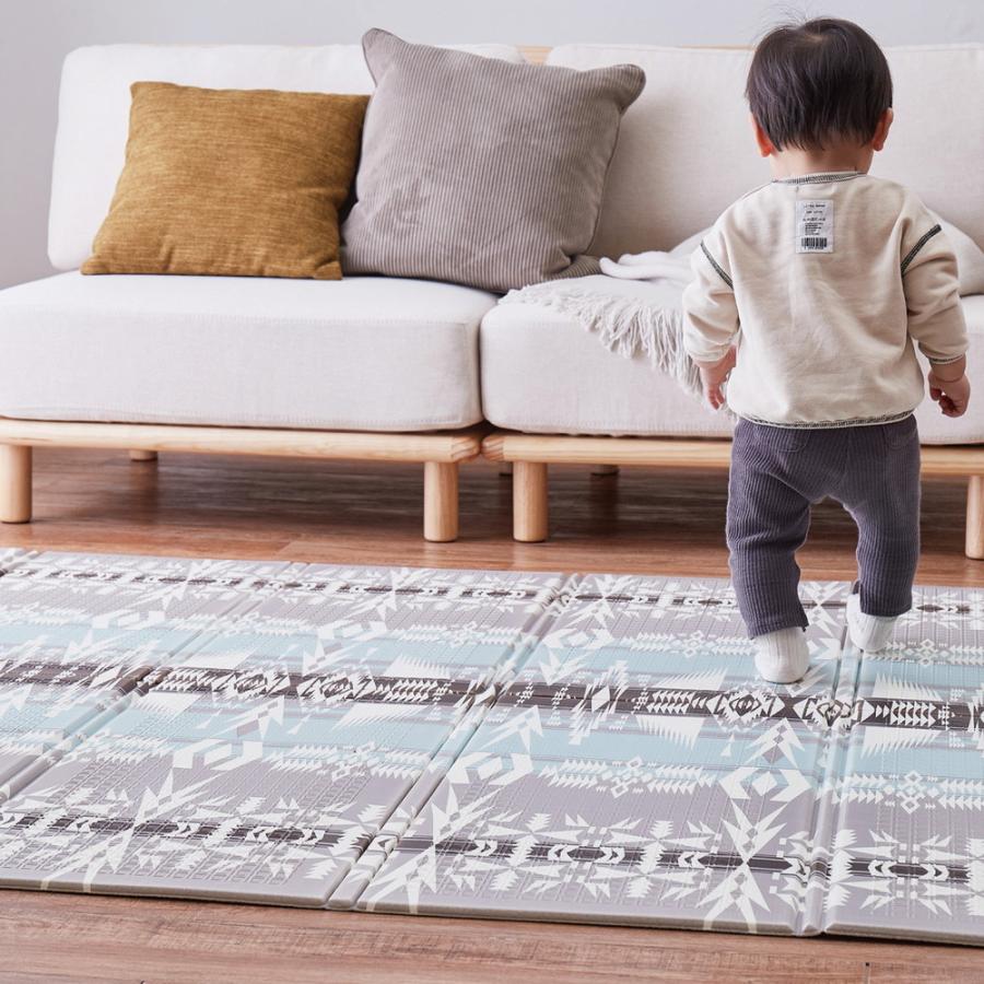 折りたたみ アウトドアマット エクスキリム 約118×176cm コンパクト収納 水拭きOK 洗える 撥水 両面 リビングマット ラグ マット  レジャーマット プレイマット |  | 15