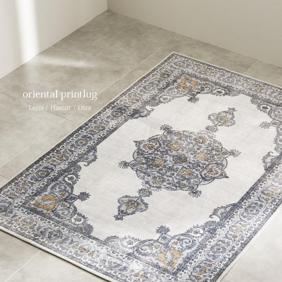 ラグ カーペット 約190×240cm ソフトフランネル 長方形 リビングカーペット リビングラグ センターラグ オリエンタル調 北欧 モダン アンティーク レトロ 薄手 | ブランド登録なし | 01