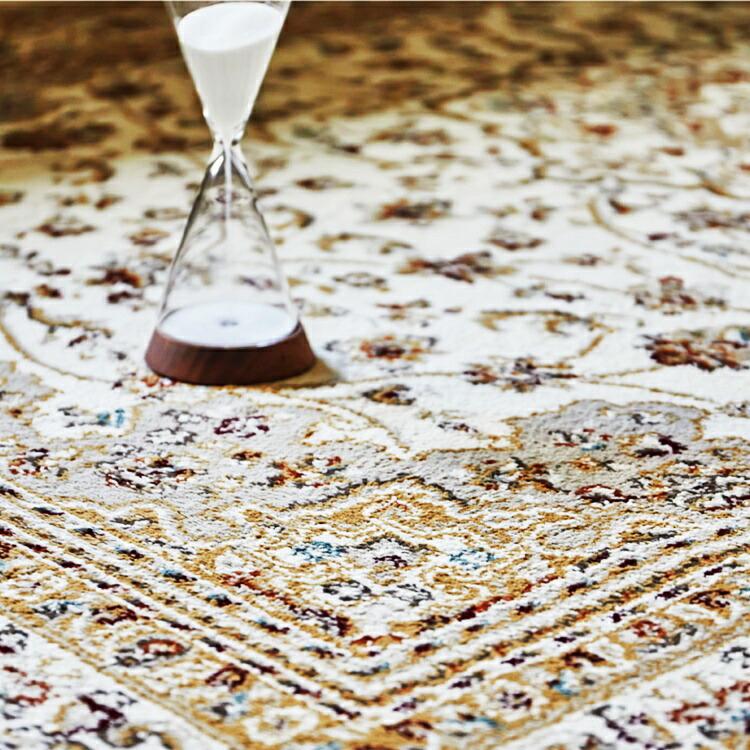 ウィルトンラグ バハレイヤ 約230×330cm ウィルトン織 カーペット エジプト製 オリエンタル クラシック ホットカーペット対応 床暖房対応 ベージュ レッド | ブランド登録なし | 12