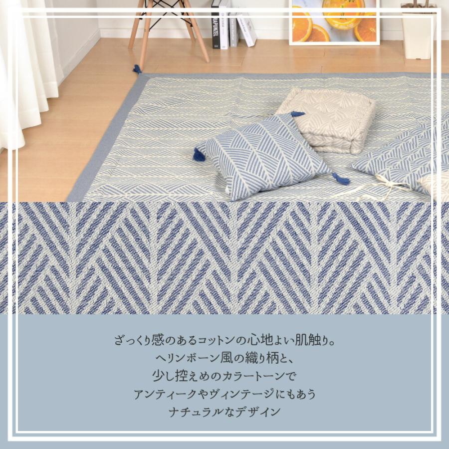 インド綿でナチュラルクール ロングクッション ごろ寝クッション 長座布団 クラック ネイビー 約43×120cm クッション お昼寝 ごろ寝マット 子供 赤ちゃん |  | 01