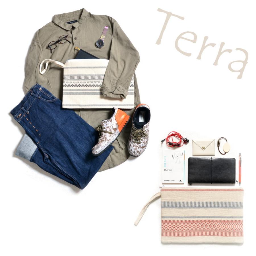 インド綿 大きめフラットポーチ クラッチバッグ クラック 約38x27cm ハンドバック パソコンケース ノートパソコンバッグ A4サイズ ビジネス PCバッグ タブレット |  | 06