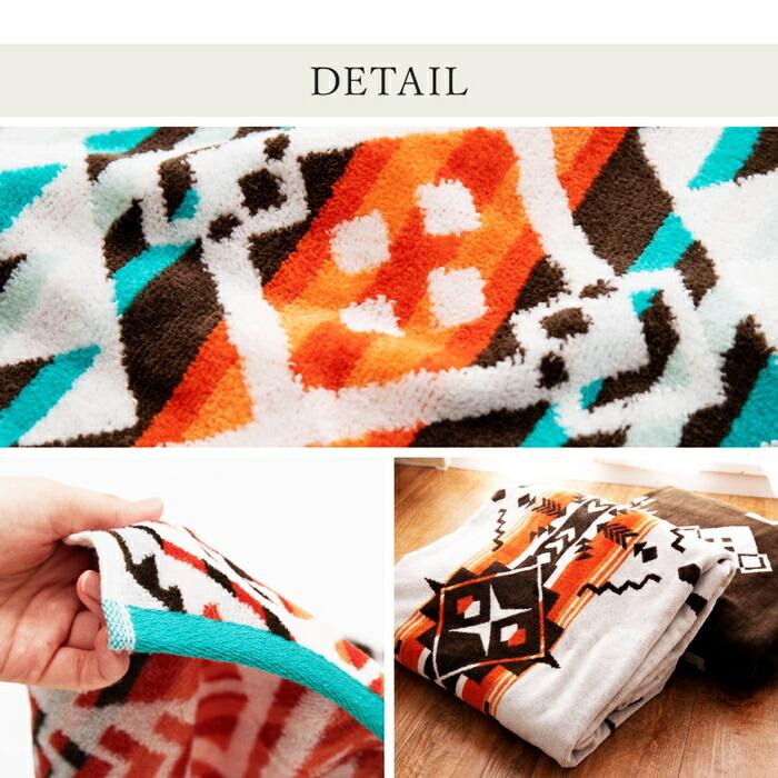 タオルブランケット 約100×178cm 綿100％ ネイティブ柄 アウトドア キャンプ ビーチタオル 大判タオル 厚手 オールシーズン 一年中 コットン100% おしゃれ 総柄 | ブランド登録なし | 16