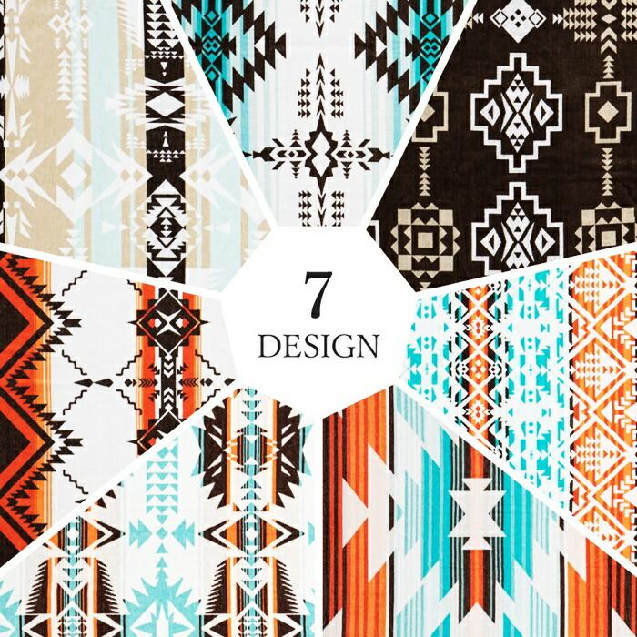 タオルブランケット 約100×178cm 綿100％ ネイティブ柄 アウトドア キャンプ ビーチタオル 大判タオル 厚手 オールシーズン 一年中 コットン100% おしゃれ 総柄 | ブランド登録なし | 07