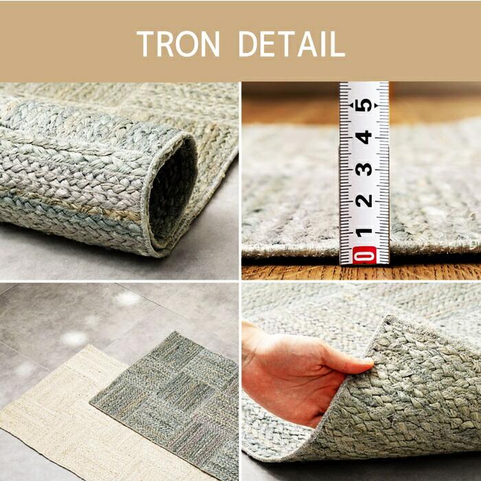 ジュートマット 約60×90cm トロン モロッカン 黄麻 手織り ハンドメイド インテリアマット インド製 玄関マット 和モダン レトロ ナチュラルテイスト アジアン | ブランド登録なし | 11