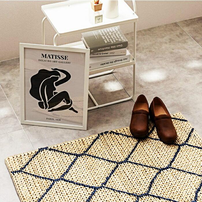 ジュートマット 約60×90cm トロン モロッカン 黄麻 手織り ハンドメイド インテリアマット インド製 玄関マット 和モダン レトロ ナチュラルテイスト アジアン | ブランド登録なし | 06