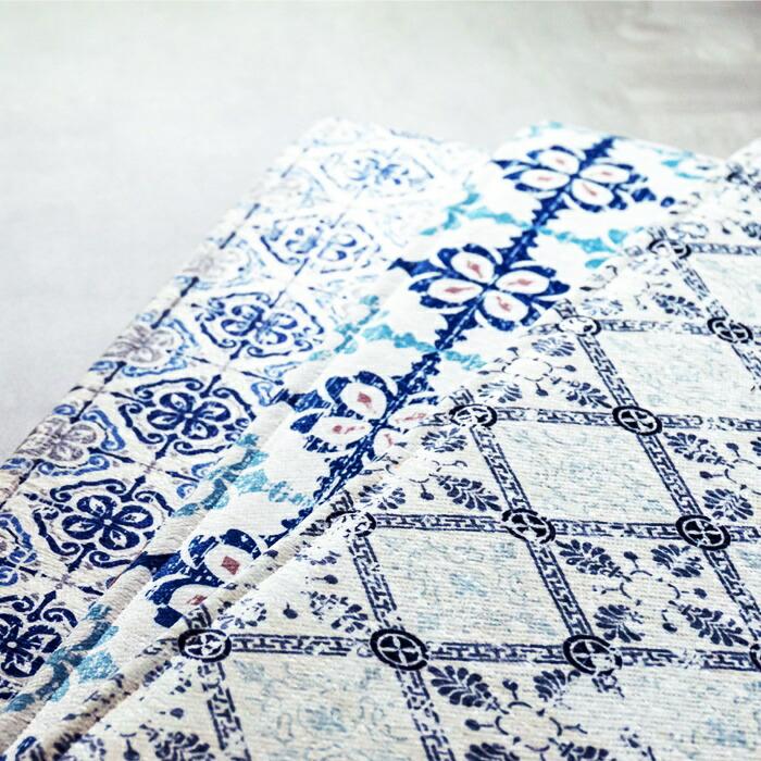 キッチンマット 約45×240cm 洗える 洗濯機 クプレ アフト ディア モロッカンタイル柄 ウォッシャブル オールシーズン ふっくら 厚手 洗濯可能 北欧 レトロ 丸洗 | ブランド登録なし | 13