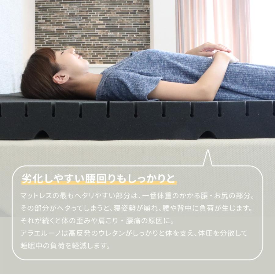 洗えるマットレス アラエルーノ シングル 約97×195×8cm シンプル ウレタンマットレス 折りたたみ コンパクト 軽量 日本製 おしゃれ |  | 05