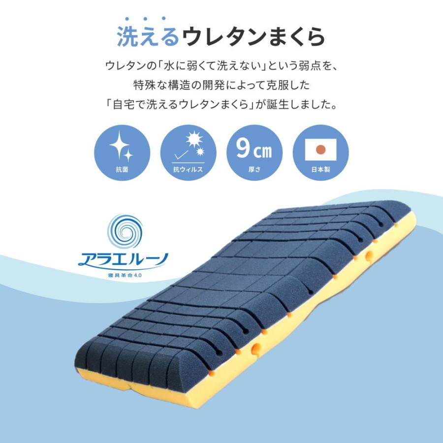 アラエルーノピロー 39×63×9cm ウレタン枕 洗える 抗菌 日本製 マクラ おしゃれ |  | 02