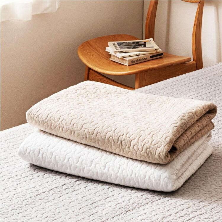 敷きパッド デコール 約100×205cm シングルサイズ S 敷きパット 敷パッド イブル キルティング 滑り止め付き ゴムなし ベージュ グレー アイボリー | ブランド登録なし | 07