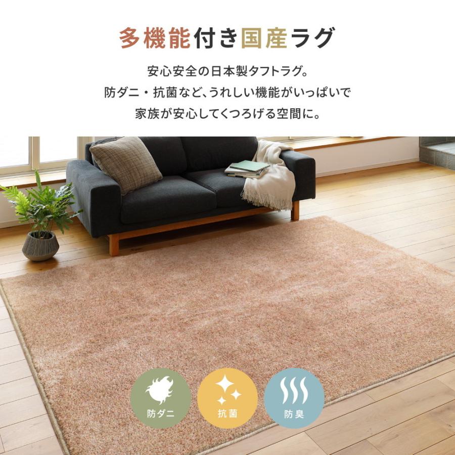タフトラグ マイス 約190×240cm 長方形 防ダニ 抗菌 防臭基布 ホットカーペット 床暖房OK 日本製 オールシーズン ラグ カーペット かわいい  センターラグ |  | 03