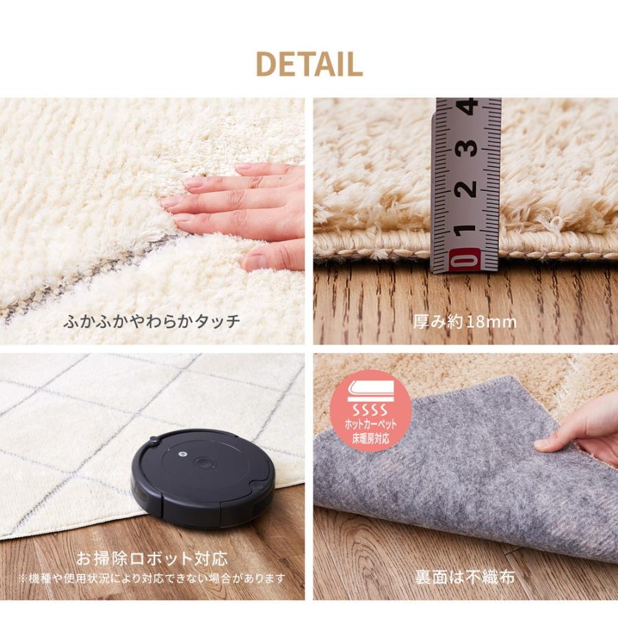 タフトラグ ランバス 約130×185cm 長方形 抗ウイルス 抗アレルゲン 消臭 抗菌防臭 防ダニ加工 ホットカーペット 床暖房OK 日本製 ラグ カーペットセンターラグ |  | 06