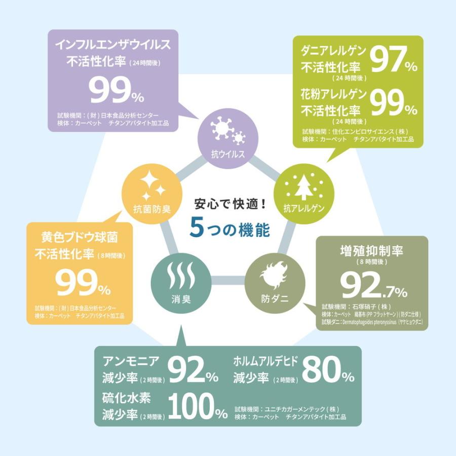 タフトラグ ランバス 約185×185cm 正方形 抗ウイルス 抗アレルゲン 消臭 抗菌防臭 防ダニ加工 ホットカーペット 床暖房OK 日本製 ラグ カーペットセンターラグ |  | 04