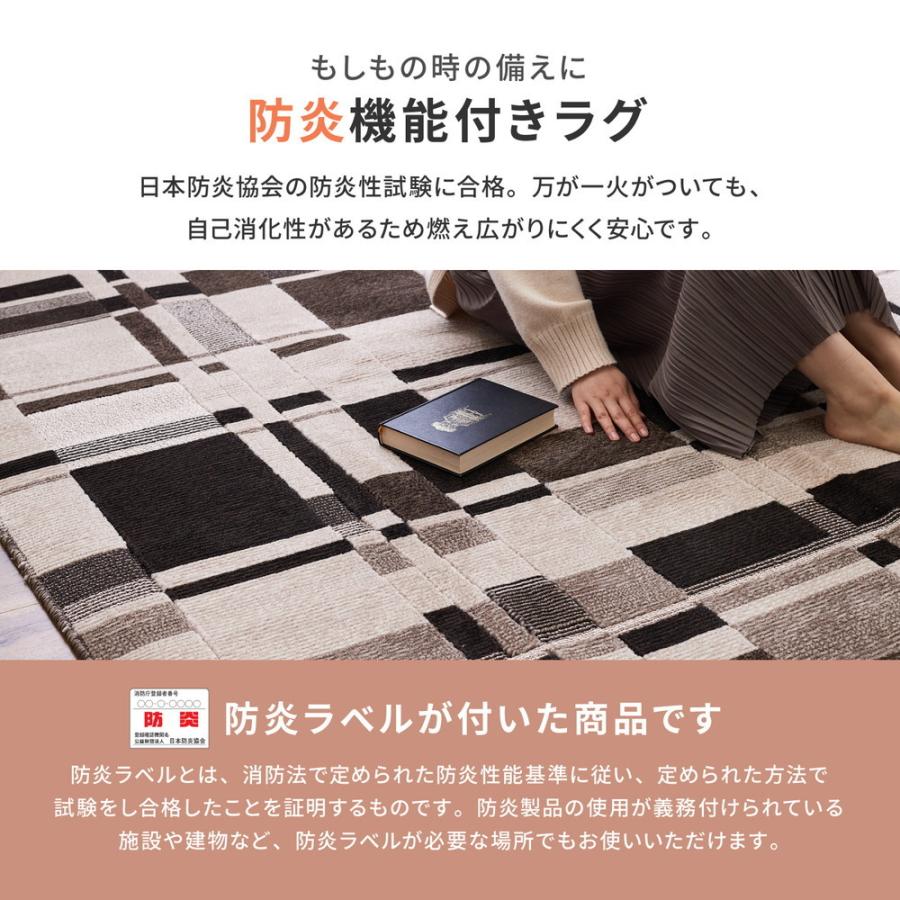 タフトラグ アラビカ 約130×190cm 長方形 防炎 抗菌防臭 防ダニ加工 ホットカーペット 床暖房OK 日本製 ラグ カーペット かわいい センターラグ |  | 03