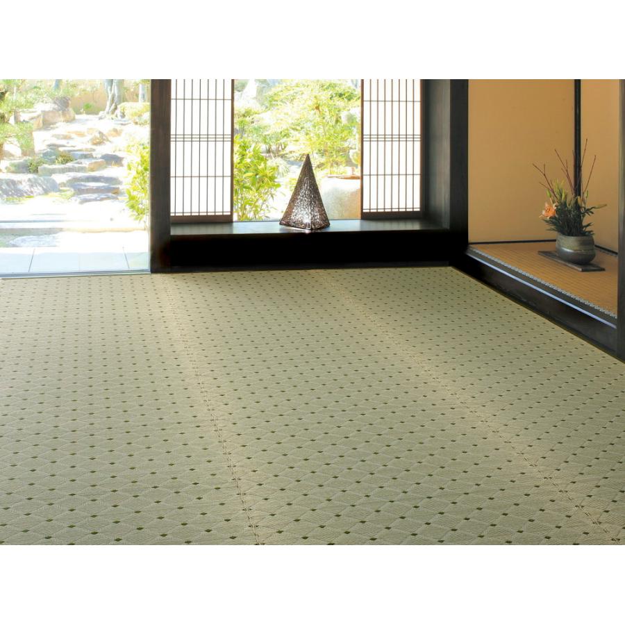 国産柄上敷き 花ござ い草センターラグ 消臭 畳上敷き 畳 茣蓙 い草マット カーペット ラグマット 江戸間2畳 約174×174cm ダイヤ シンプル 北欧 リビング | 