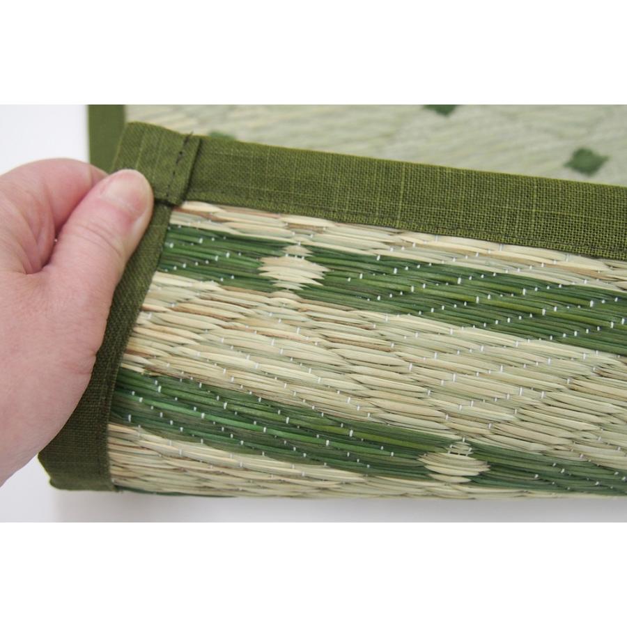 国産柄上敷き 花ござ い草センターラグ 消臭 畳上敷き 畳 茣蓙 い草マット カーペット ラグマット 江戸間3畳 約174×261cm ダイヤ シンプル 北欧 リビング |  | 06