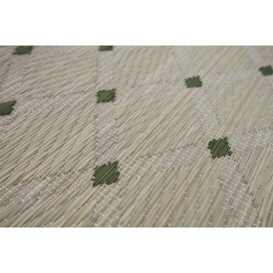 国産柄上敷き 花ござ い草センターラグ 消臭 畳上敷き 畳 茣蓙 い草マット カーペット ラグマット 江戸間6畳 約261×352cm ダイヤ シンプル 北欧 リビング |  | 02