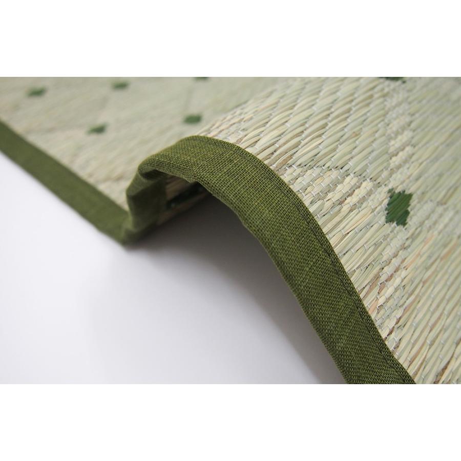 国産柄上敷き 花ござ い草センターラグ 消臭 畳上敷き 畳 茣蓙 い草マット カーペット ラグマット 本間3畳 約191×286cm ダイヤ シンプル 北欧 リビング |  | 04